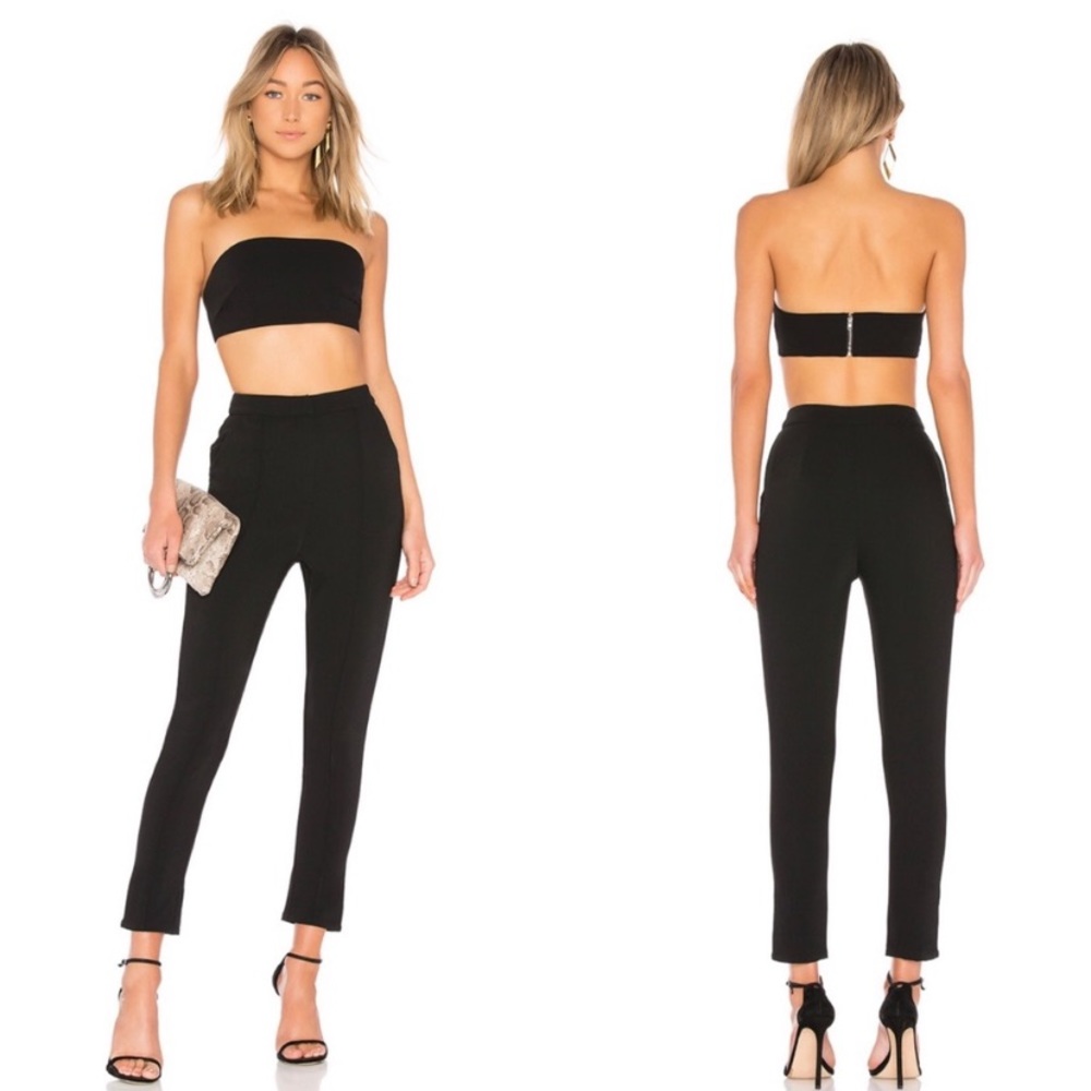 Superdown x Revolve Remy Bandeau and Pant Set in black